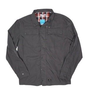 Five Four Men's Gray Button Front Cargo Pockets Field Jacket Car Coat Golf M EUC